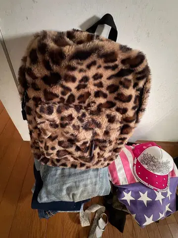 레오파드 퍼 백팩 y2k 갸루 남자 갸루 헤이세이