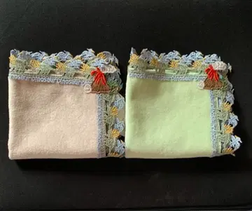 [ 미사용 새상품 ] 근택 레이스점 시즌 타월 손수건 공룡 2장 세트