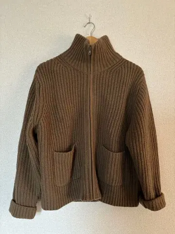 UNIQLO U 라무 블렌드 집업 자켓 리브 스웨터