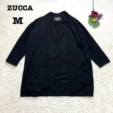 주카 남성용 오버 사이즈 셔츠 백 로고 겉옷 블랙 면 M