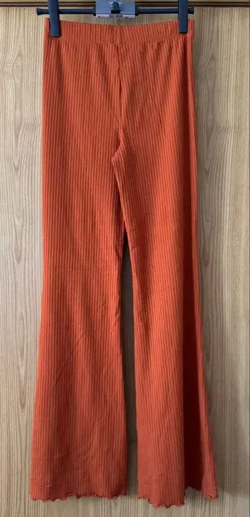 FOREVER 21 오렌지 플레어 팬츠 M
