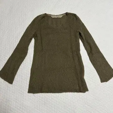 NATURAL VINTAGE GOA 긴팔 니트 올리브 그린