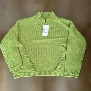 [ 택 포함 새상품 ] 이예카베카 레이스업 디자인 니트 프리 사이즈