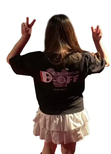 [한정판] D-OFF 여성용 T셔츠/사이즈 M/80s&90s 디스코