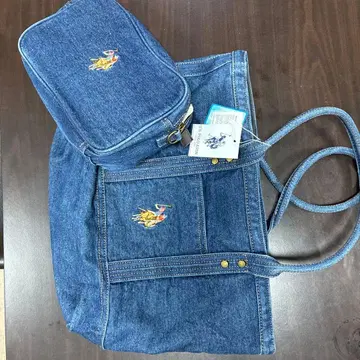 U.S. POLO ASSN. 인디고 데님 토트백