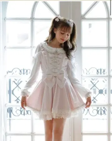 LIZLISA 트리플 리본 프릴 셋업