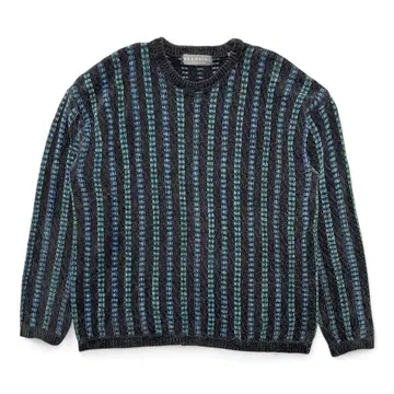 USA 구제 의류 벨로아 맨투맨 아크릴 스웨터 남성용 L 블랙