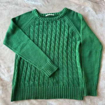 URBAN RESEARCH 그린 케이블 니트 스웨터 어반 리서치