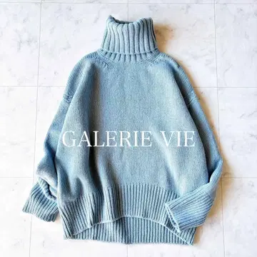 레어 컬러*GALERIE VIE 파인 울 하이넥 니트