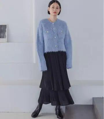 아파트 바이 로리즈 얇은 플리츠 캉캉 스커트