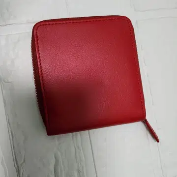가죽제 빨간색 접이식 지갑
