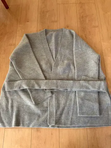 미라 오웬 그레이 가디건 100% 양모