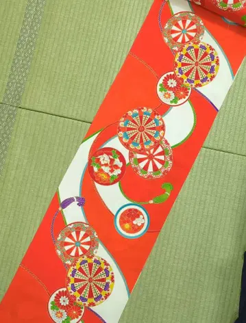 새상품 유젠 순수 실크 옷감 36