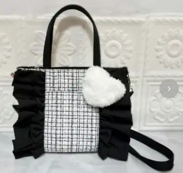 시마무라 coco 트위드 프릴 백 화이트