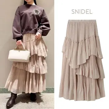 택 포함 새상품 snidel 스델 볼륨 캉캉 스커트