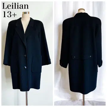 Leilian 레리안 울 코트 캐시미어 혼방 블랙 13+ 루즈핏