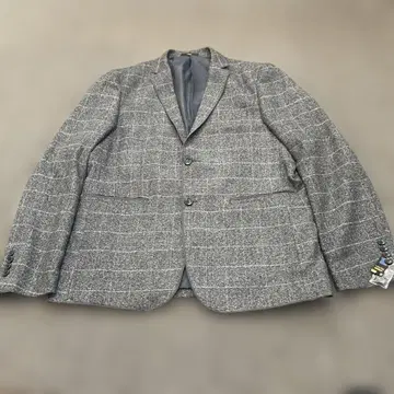 그레이 체크 무늬 테일러드 자켓