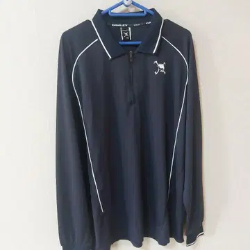 OAKLEY 네이비 긴팔 피케 셔츠 XL