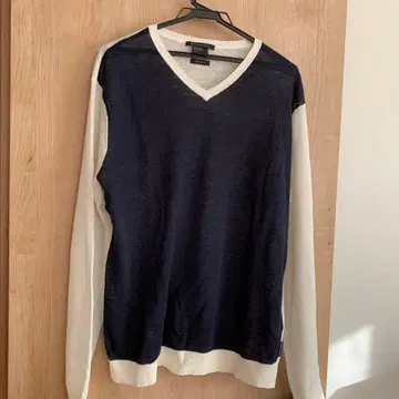 Armani Exchange 네이비/화이트 긴팔 티셔츠 L