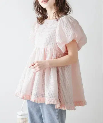 AMELY  깅엄 체크 상의