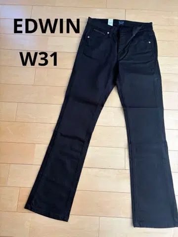 [새상품] EDWIN 에드윈 밑위 깊은 스트레이트 W31 블랙