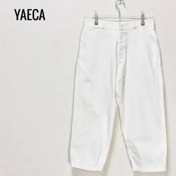 YAECA 와이드 테이퍼드 치노 팬츠 화이트
