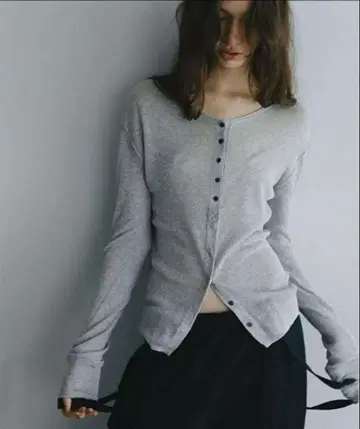 etre tokyo 시어 하이 게이지 니트 가디건