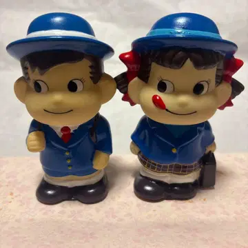 파란 모자의 페코짱 포코짱 2체 세트 피규어 후지야 저금통