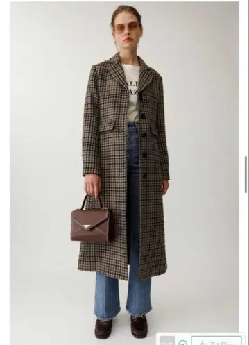 moussy 체크 코트