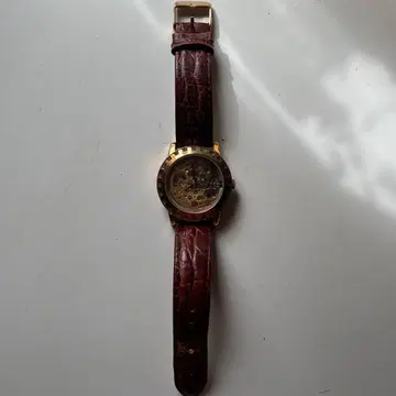 [정크제품] 스켈레톤 기계식 손목시계 골드톤