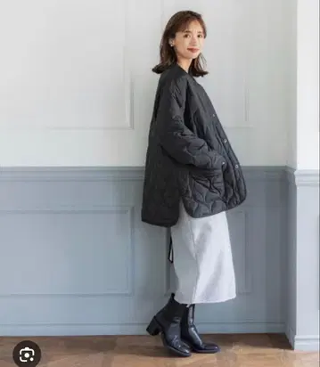 coca 블랙 퀼팅 자켓 M