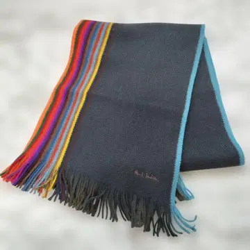 [ 새상품급 ] Paul Smith 머플러 다크 그레이 멀티 컬러
