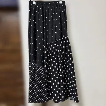 BEARDSLEY 도트 무늬 롱 플레어 스커트 사이즈 0