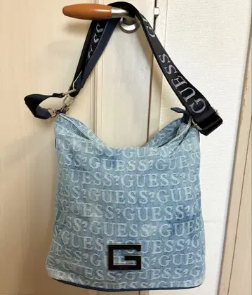 미사용 GUESS 게스 2way 데님 로고 숄더백