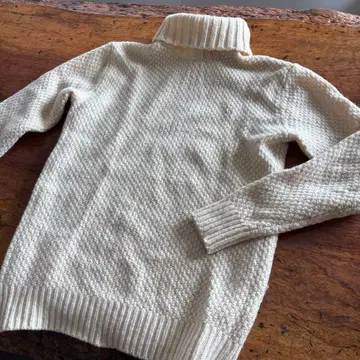 BEAMS 울 니트 스웨터 S 크림색