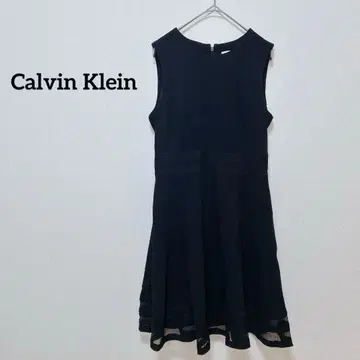 Calvin Klein 블랙 슬리브리스 원피스
