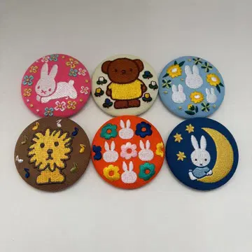[ miffy ] 자수 핀 배지 6개 세트
