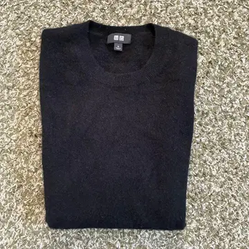 유니클로 캐시미어 크루넥 스웨터 M 블랙 U넥