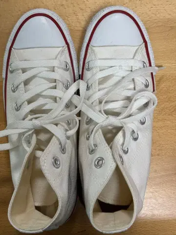 CONVERSE 화이트 하이컷 스니커즈