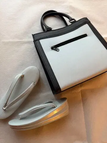 미사용 스카이블루 조리와 백 2세트