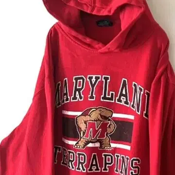 콜로세움 메릴랜드 테라핀스 후드티 L 레드 구제 의류
