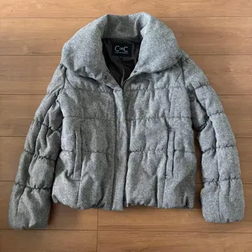 쿠 드 샹스 다운 자켓 36 코트 겨울 그레이