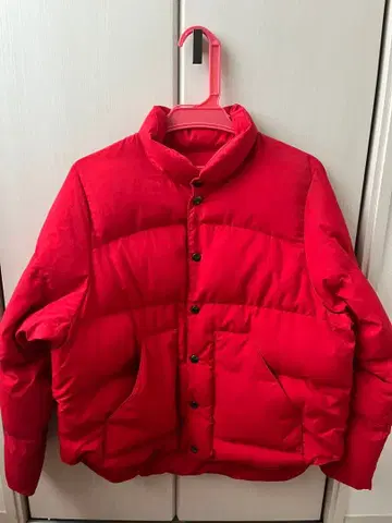 택 포함 새상품 moussy 레드 다운 자켓 size 1