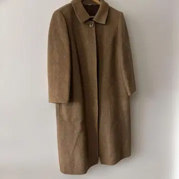 울 브라운 롱 코트