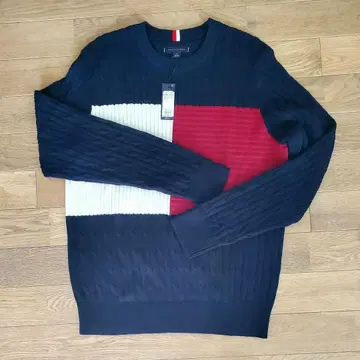 TOMMY HILFIGER 케이블 니트 스웨터 L 사이즈