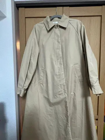 베이지 트렌치코트 롱 기장