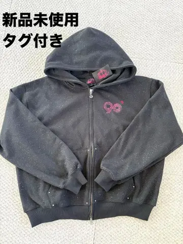 9090 girl Glitter Zip Hoodie pink L 사이즈