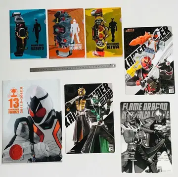 가면라이더 클리어 파일 4점 책받침 3점 세트