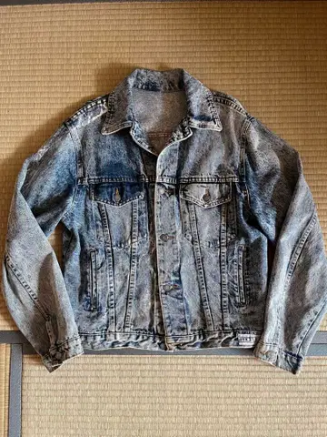 데님 자켓 G Vintage 구제 의류 케미컬 워시 가공감