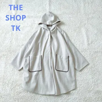 종이상자 푸드코트 판초 아우터 넉넉한 펠트 터치 세탁 가능